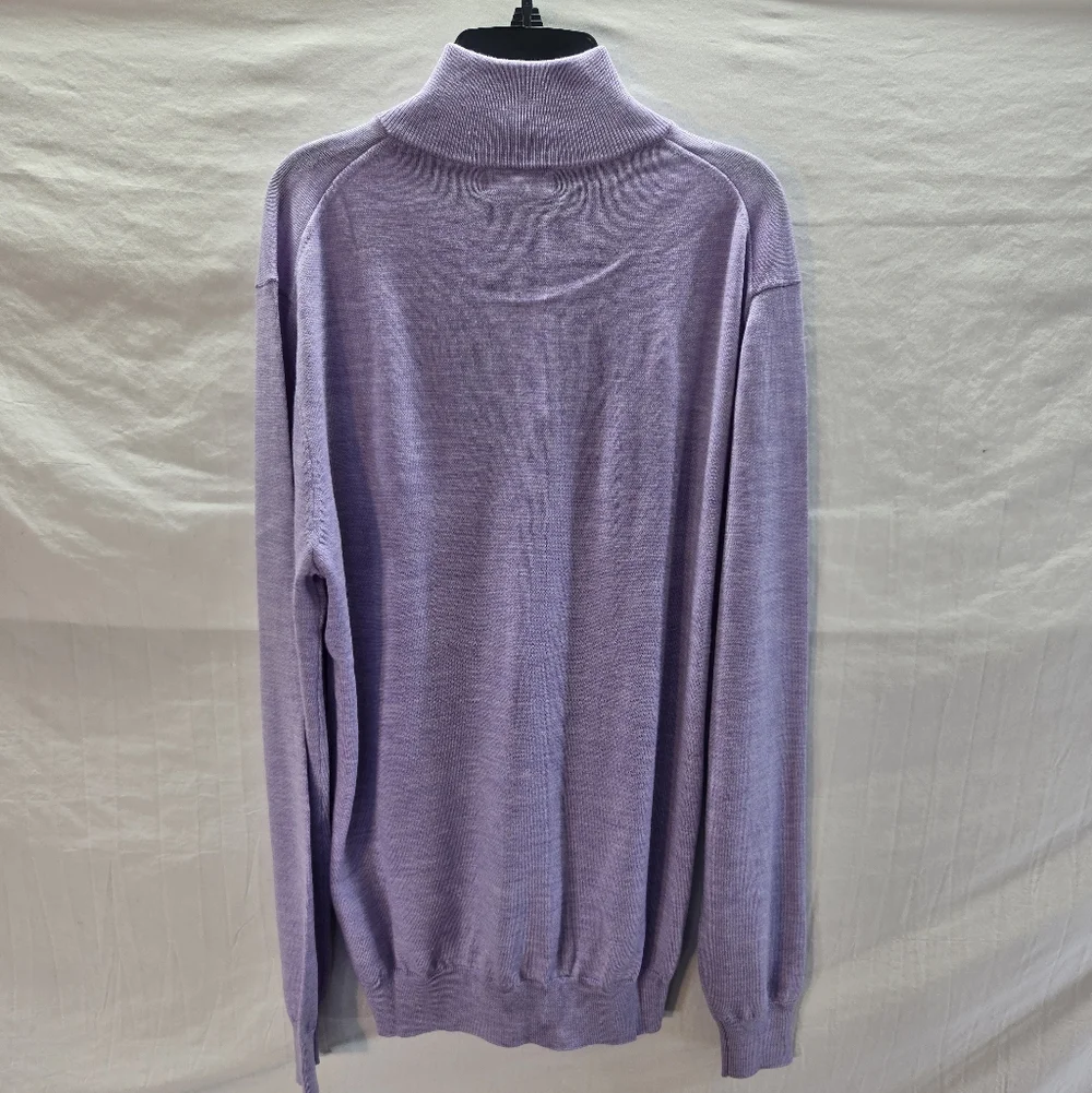 Collars & Co Austrailian Merino Wool Sweater Men's Medium Quarter 1/4 Zip New